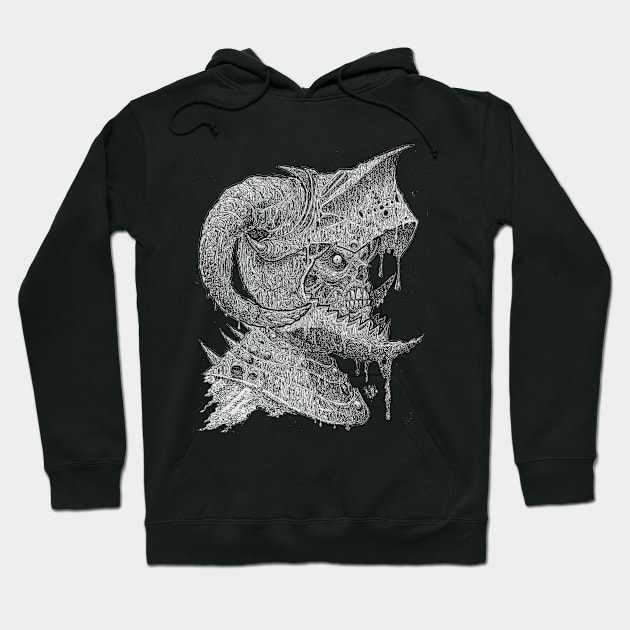 Zombie Skull Warrior 15 Hoodie by rsacchetto